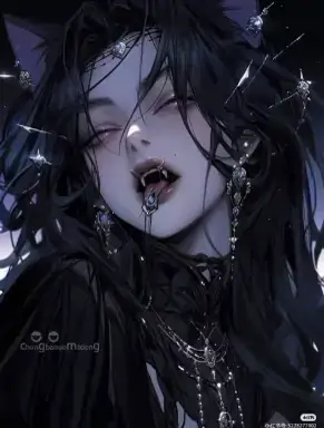 Ein Anime-Vampir-Charakter auf Wollo